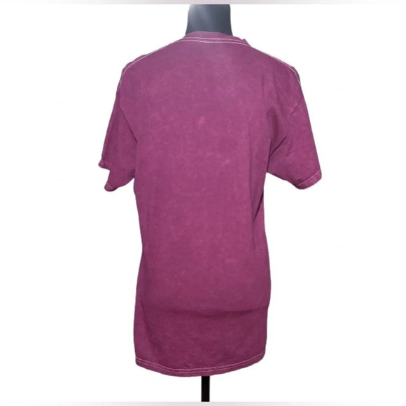 Nirvana Smiley Face Graphic Band T-shirt Size Medium NWOT Maroon Red Retro 90s - Picture 5 of 6